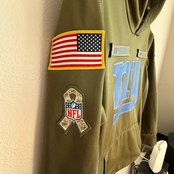 NFL Olive Green Hoodie with Blue Accents - Picture 3 of 5